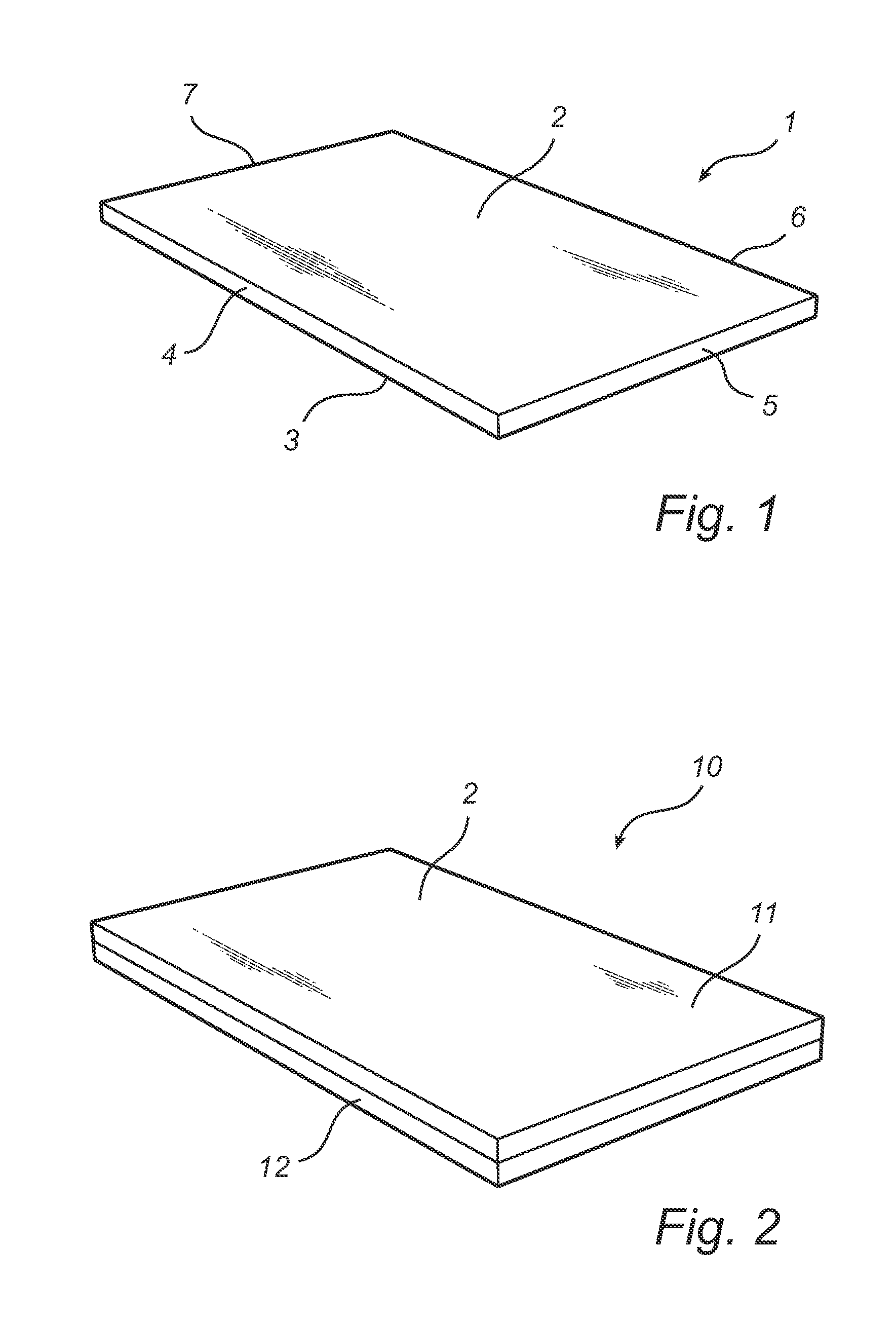 Method for treatment of a board and a board element
