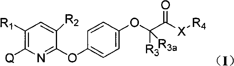 Pyridyloxy phenoxyalkanoic acids compound and application