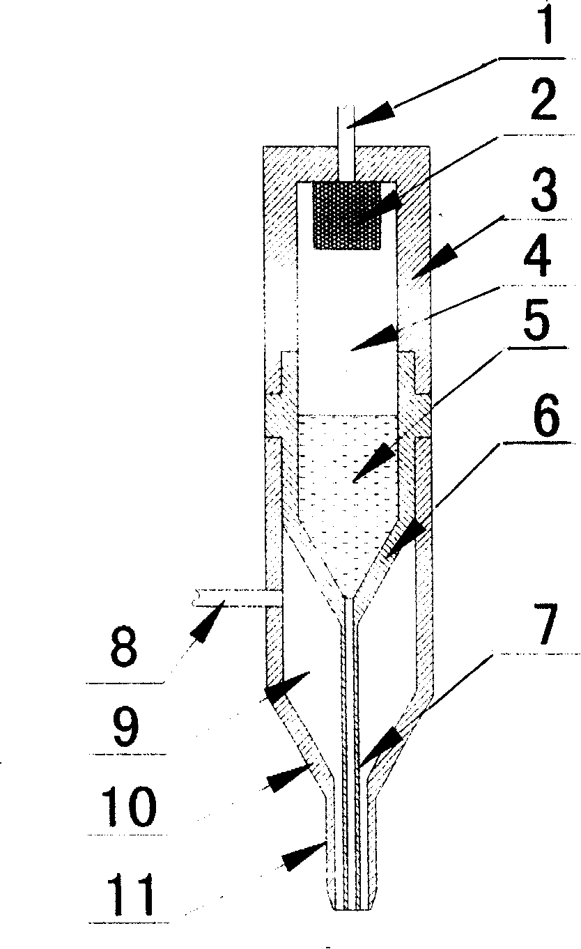 Micro-thin pen for direct writing electronical photoelectronic component and its constituting device