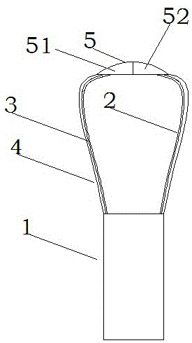 Handle shaft provided with one-key locking device for gear shift lever