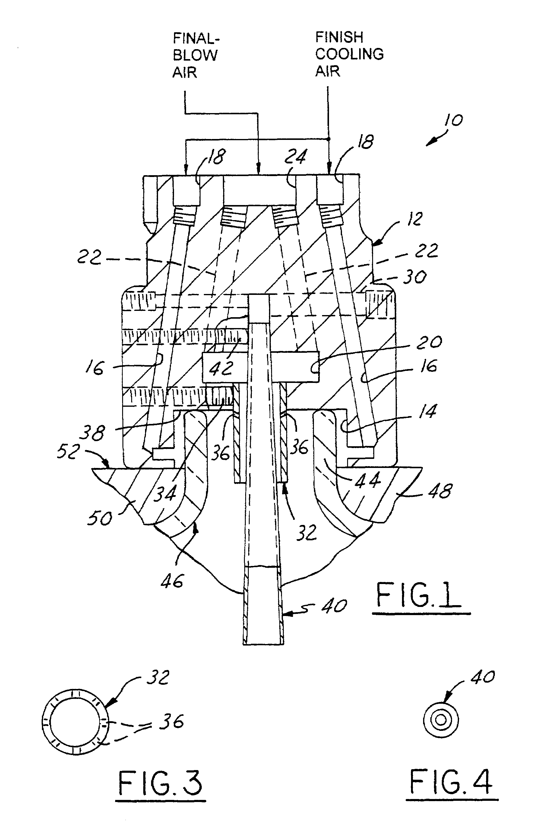 Dual-stage blowhead assembly