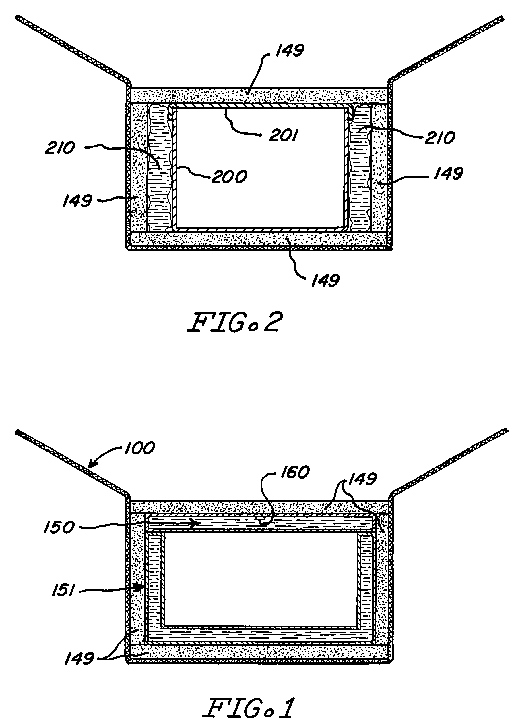 Thermal insert for container having a passive controlled temperature interior