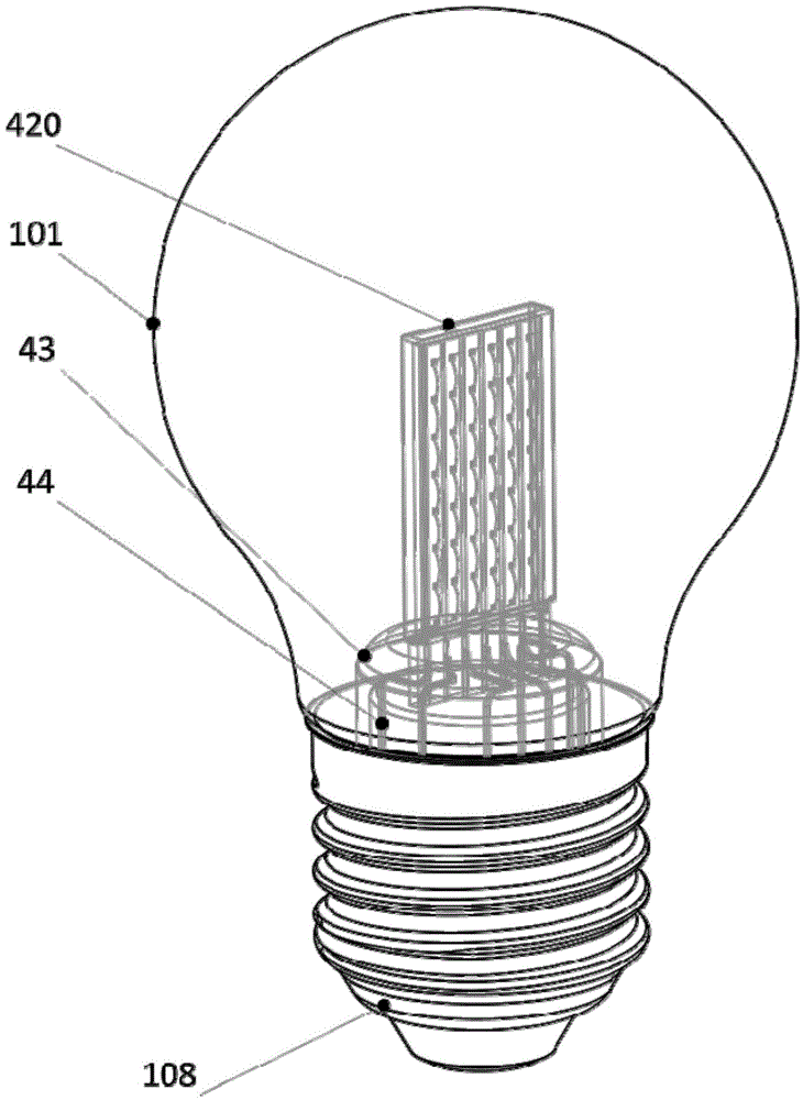 Establishing method of LED filament lamp and LED filament lamp
