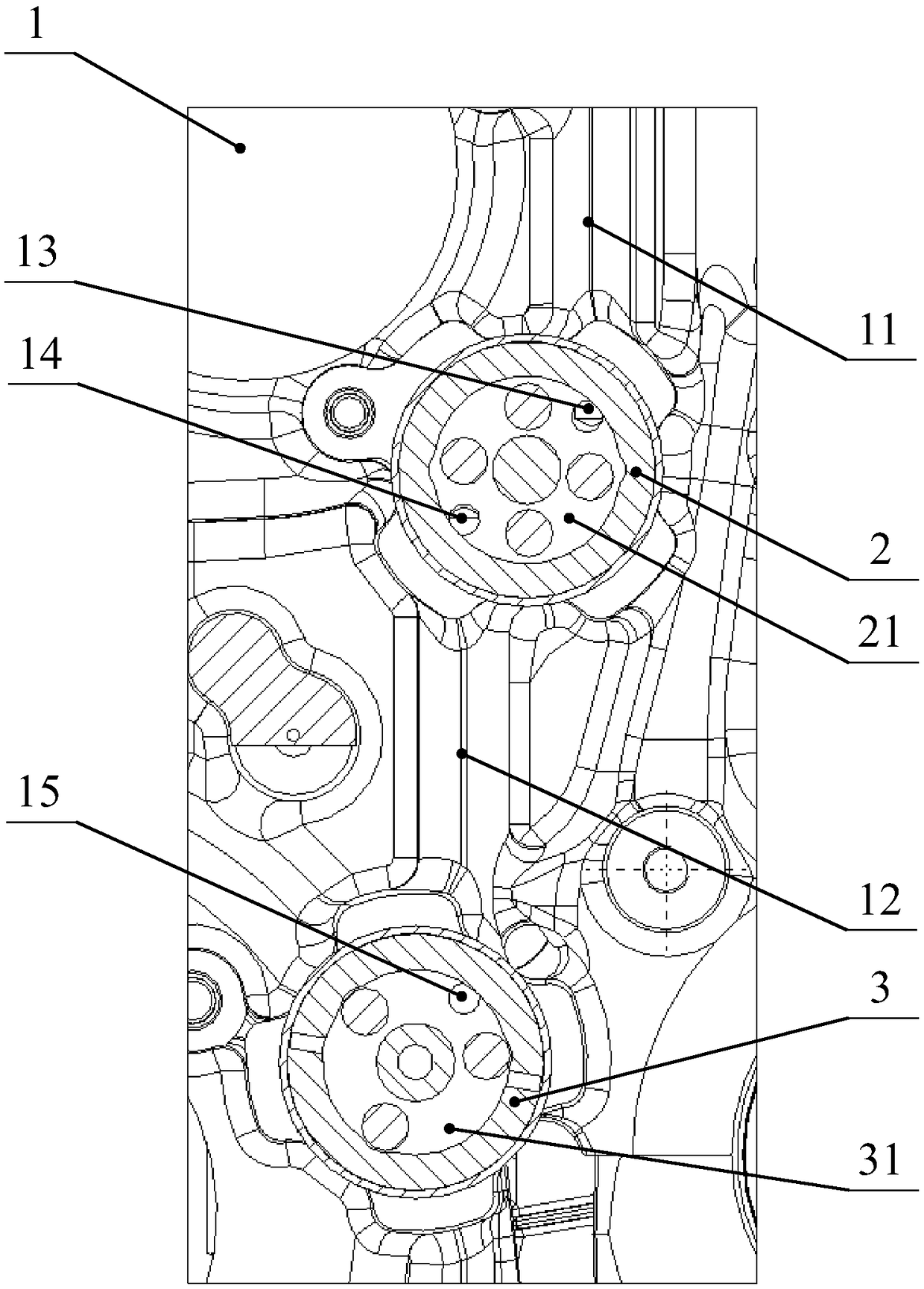 Multifunctional idle gear shaft device