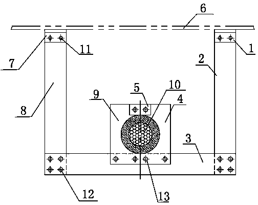 Shell type transformer lead clamping structure and clamping method