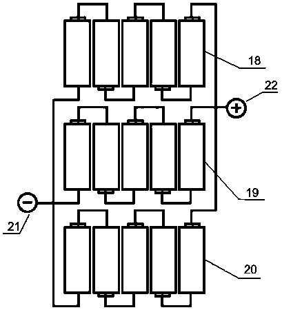 Cylindrical lithium ion battery and combination method thereof
