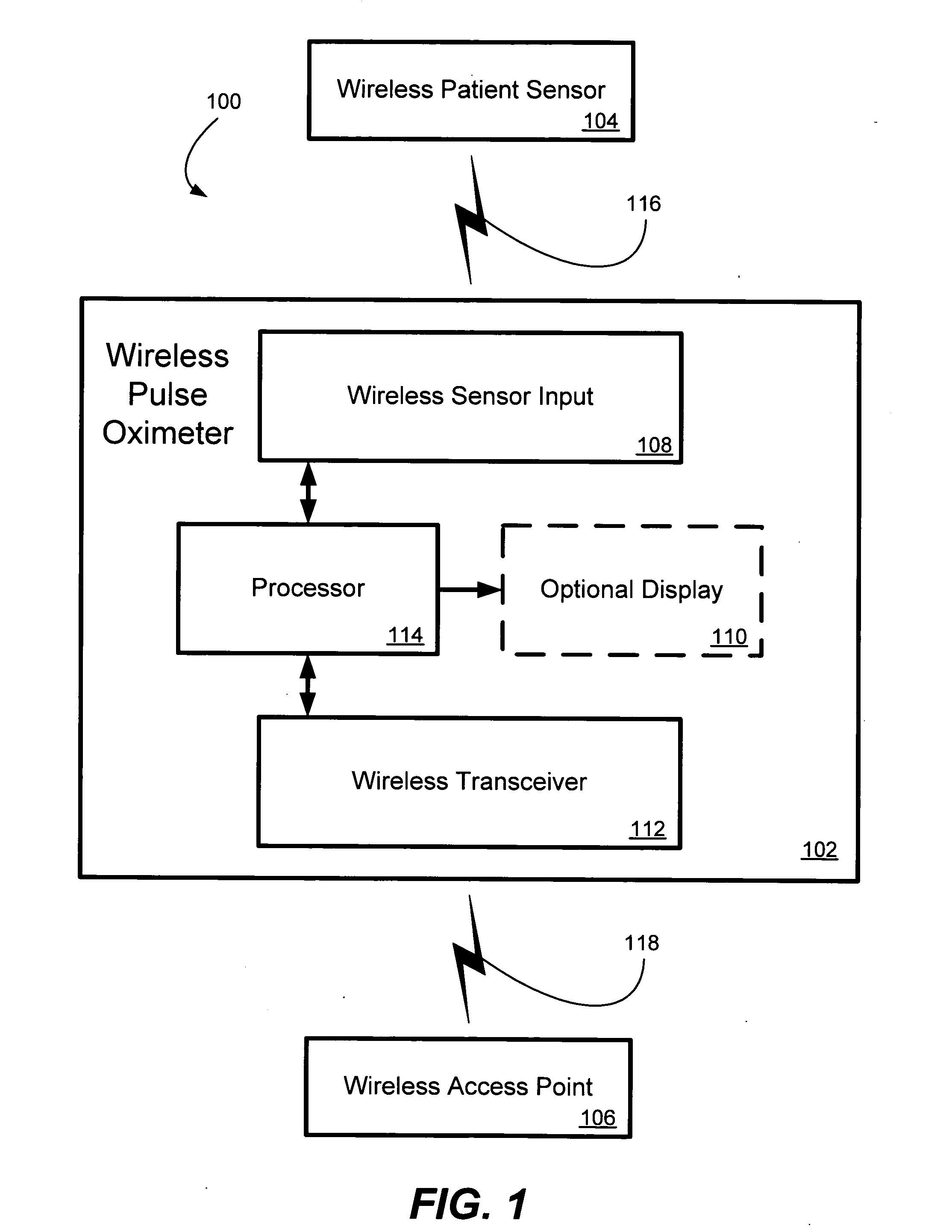 Wireless pulse oximeter configured for web serving, remote patient monitoring and method of operation