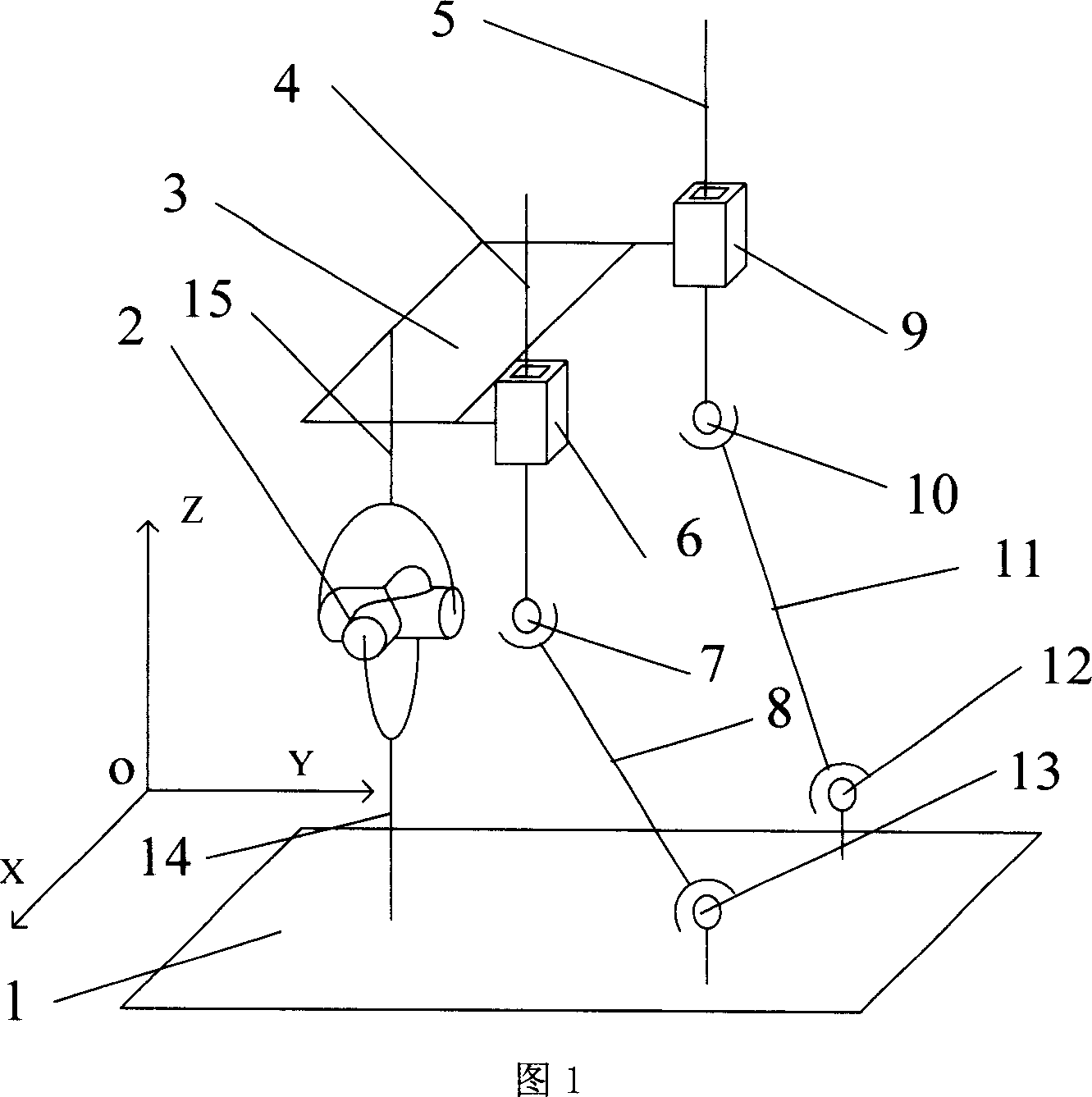 Two freedom space parallel mechanism