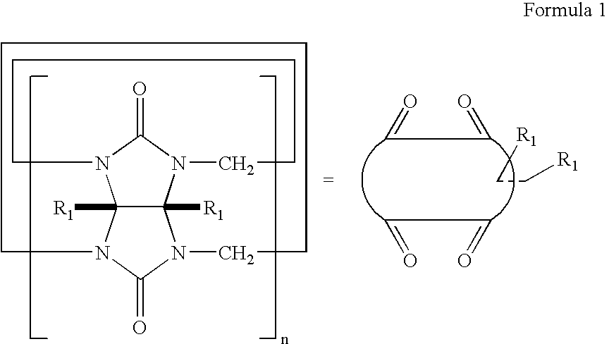 Cucurbituril-containing polymer, stationary phase and column using the same