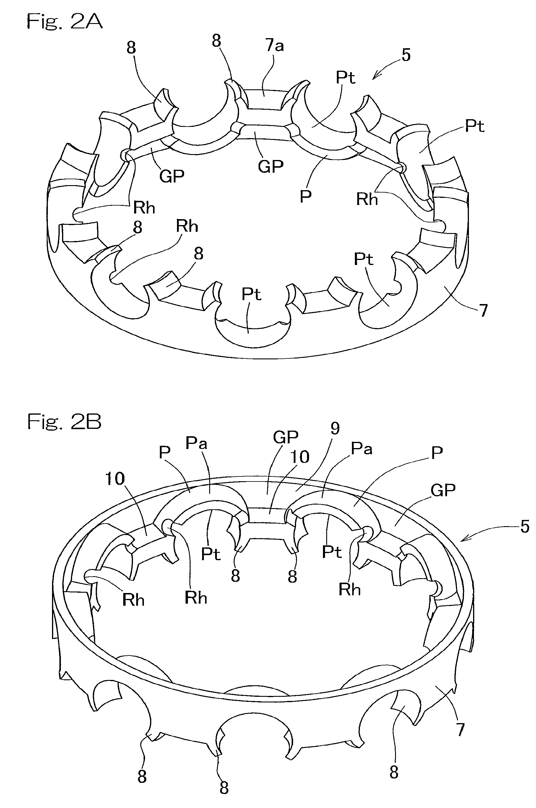 Rolling bearing and crown-shaped retainer