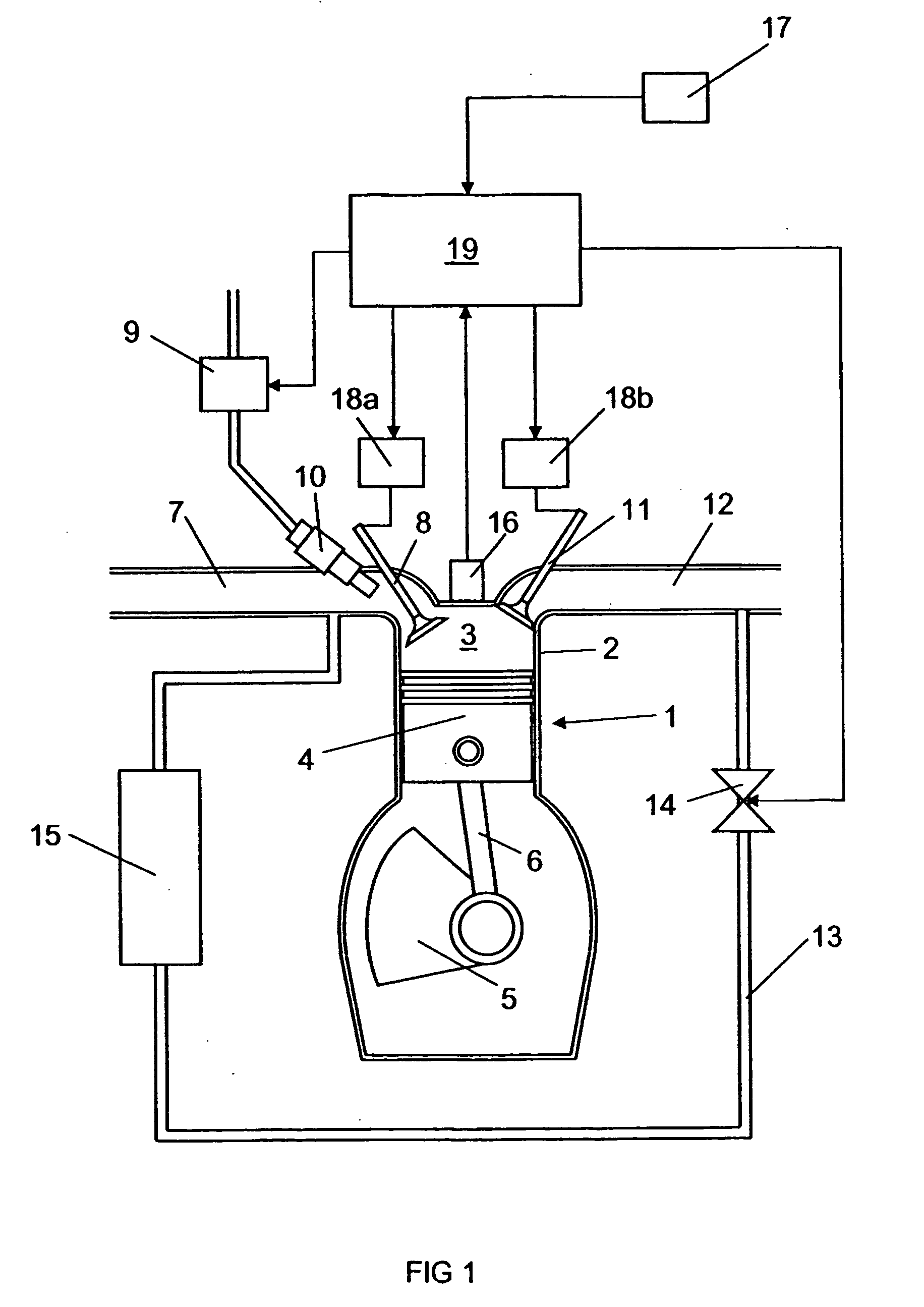 Arrangement and method for controlling a combustion engine