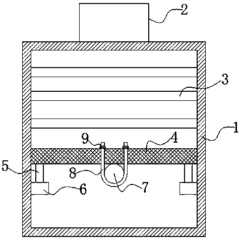 Feeding device on linear screen box