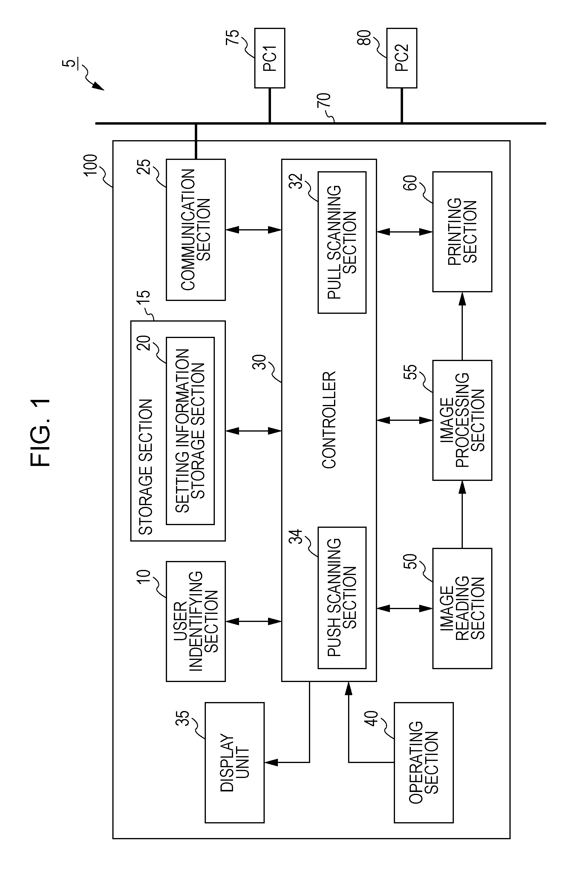 Image reading system, image reading device and image reading method