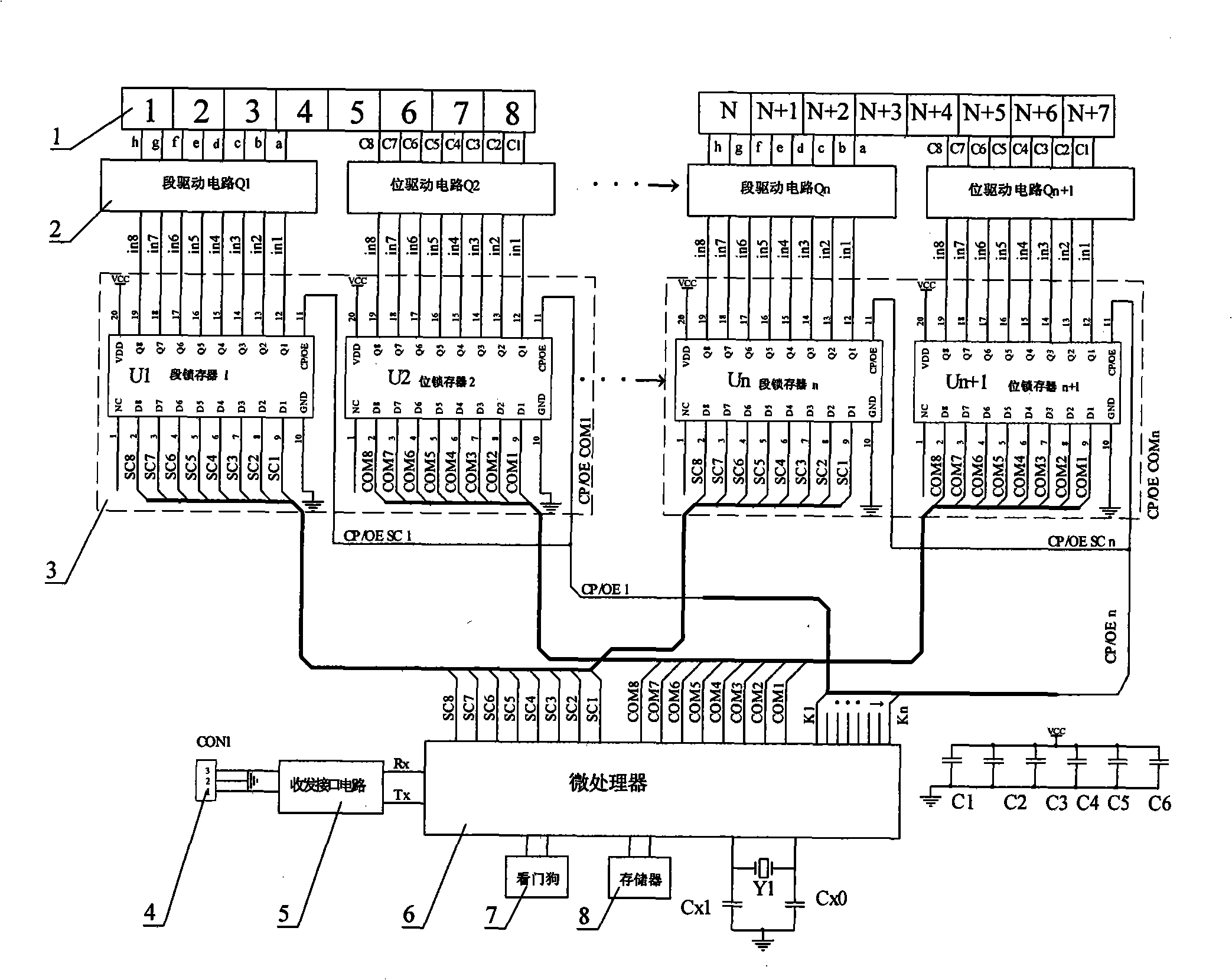 Multi-digit digital pipe control circuit and method thereof