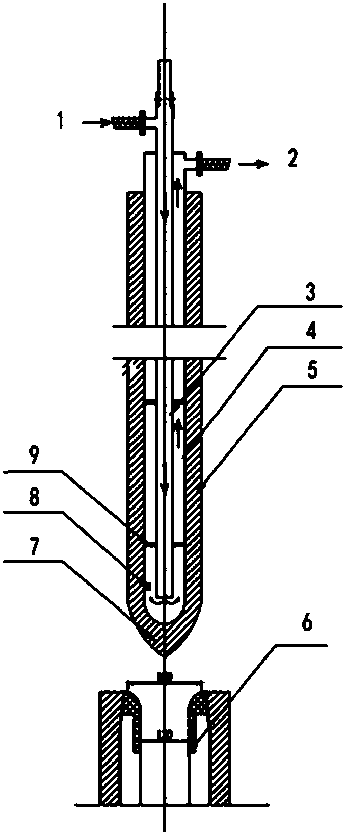 A stopper rod for controlling the flow of liquid slag