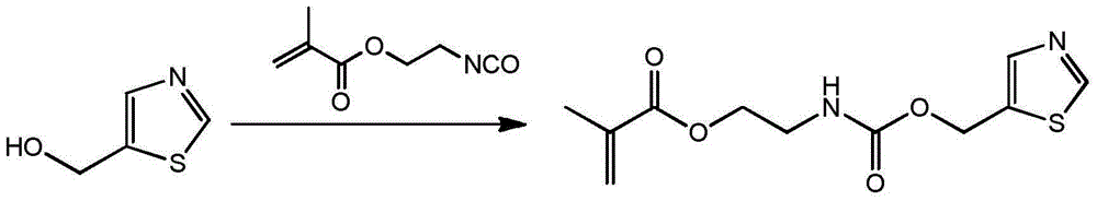 Antibacterial methacrylate monomer containing thiazole ring structure and its preparation method and application