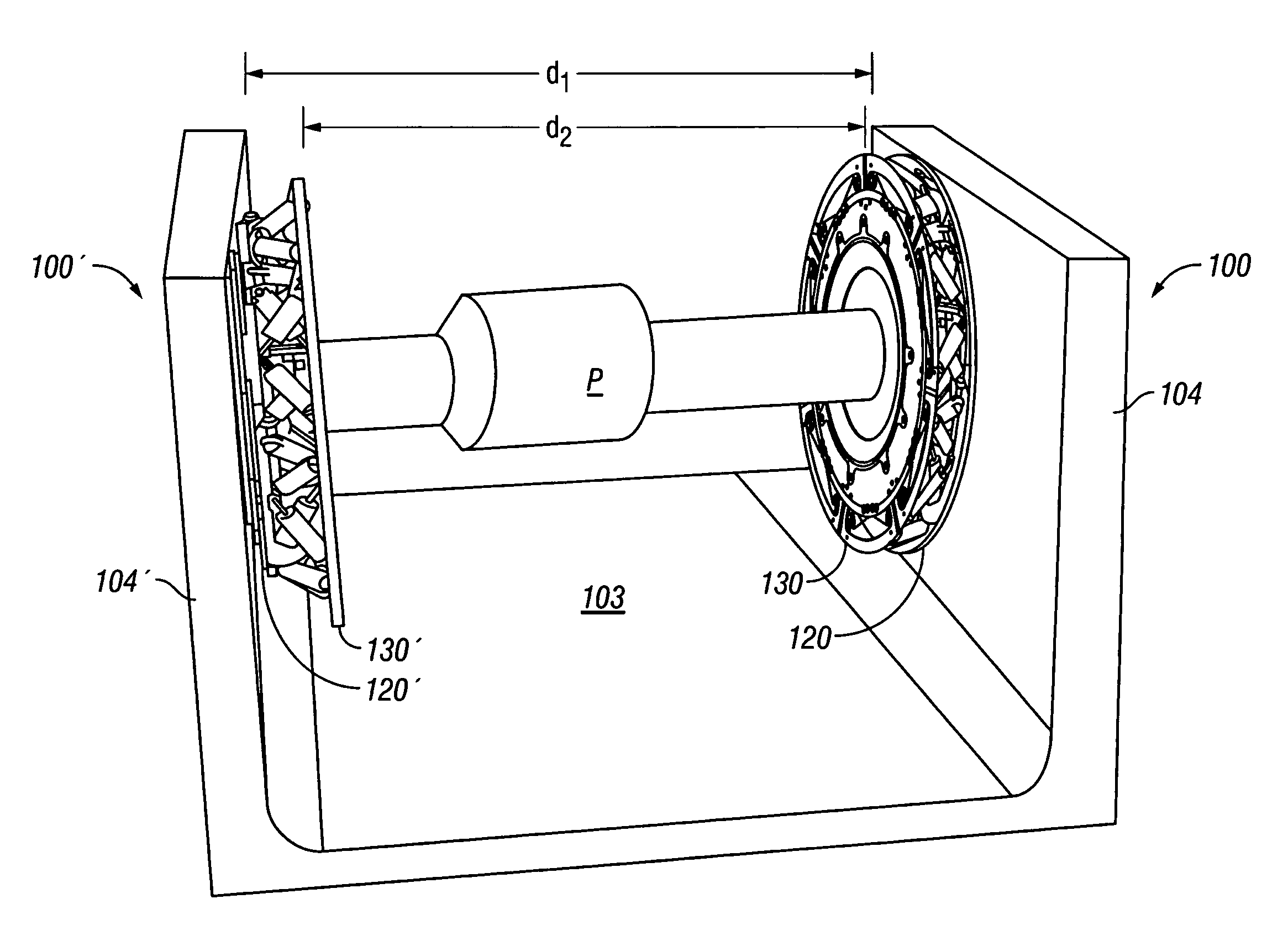 Three-axis offset damping system