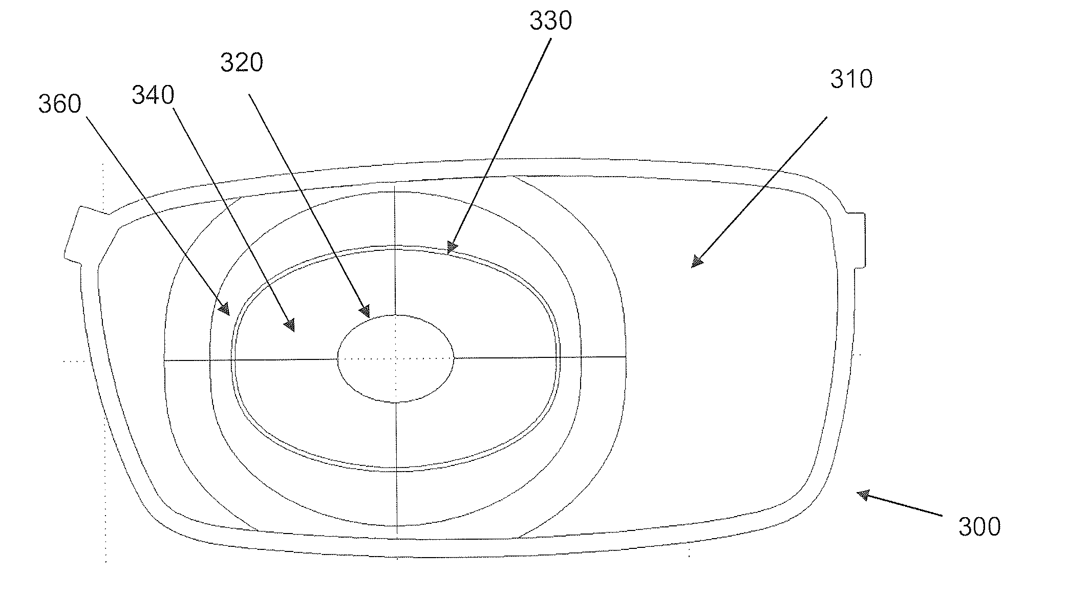 Non-Round Fluid Filled Lens Optic