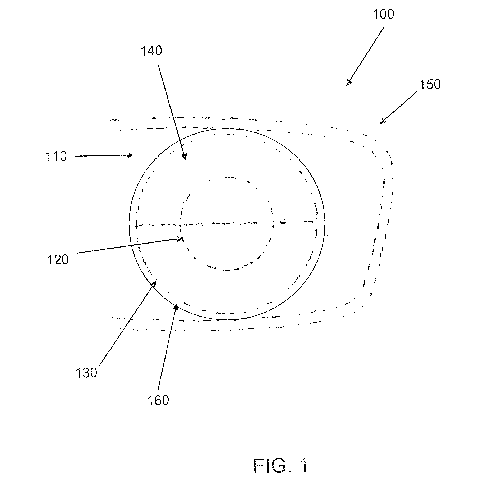 Non-Round Fluid Filled Lens Optic
