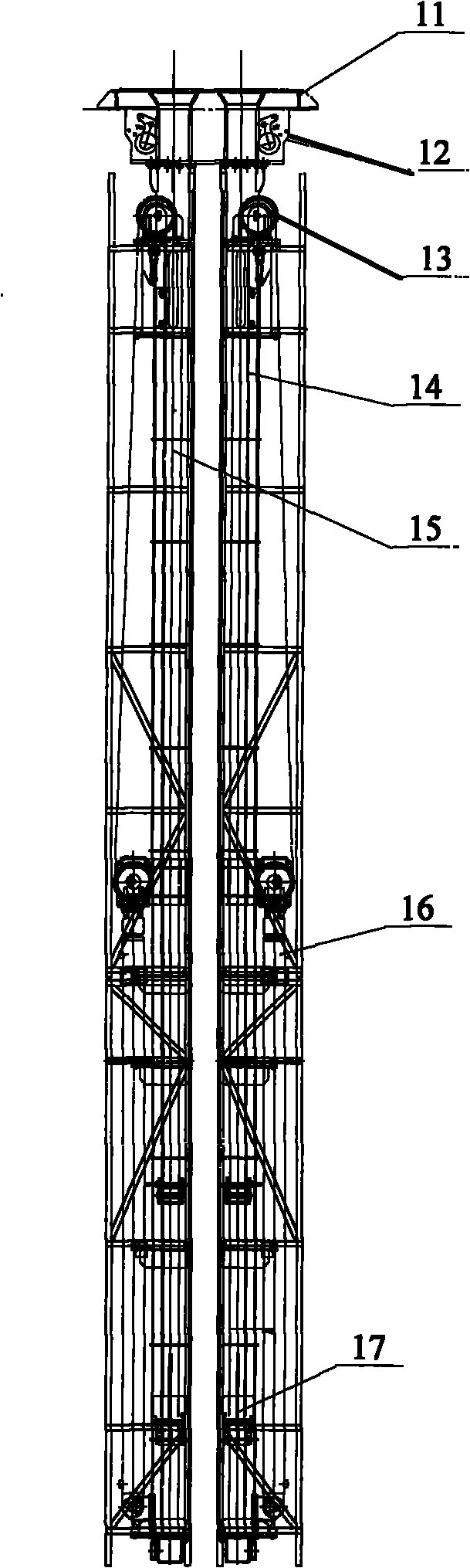 Drilling platform pipe racking system and method