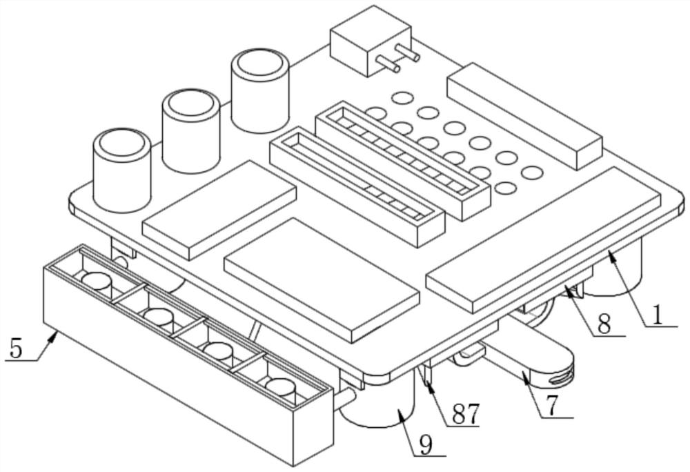 LED display screen assembling circuit board mounting mechanism easy to disassemble and assemble