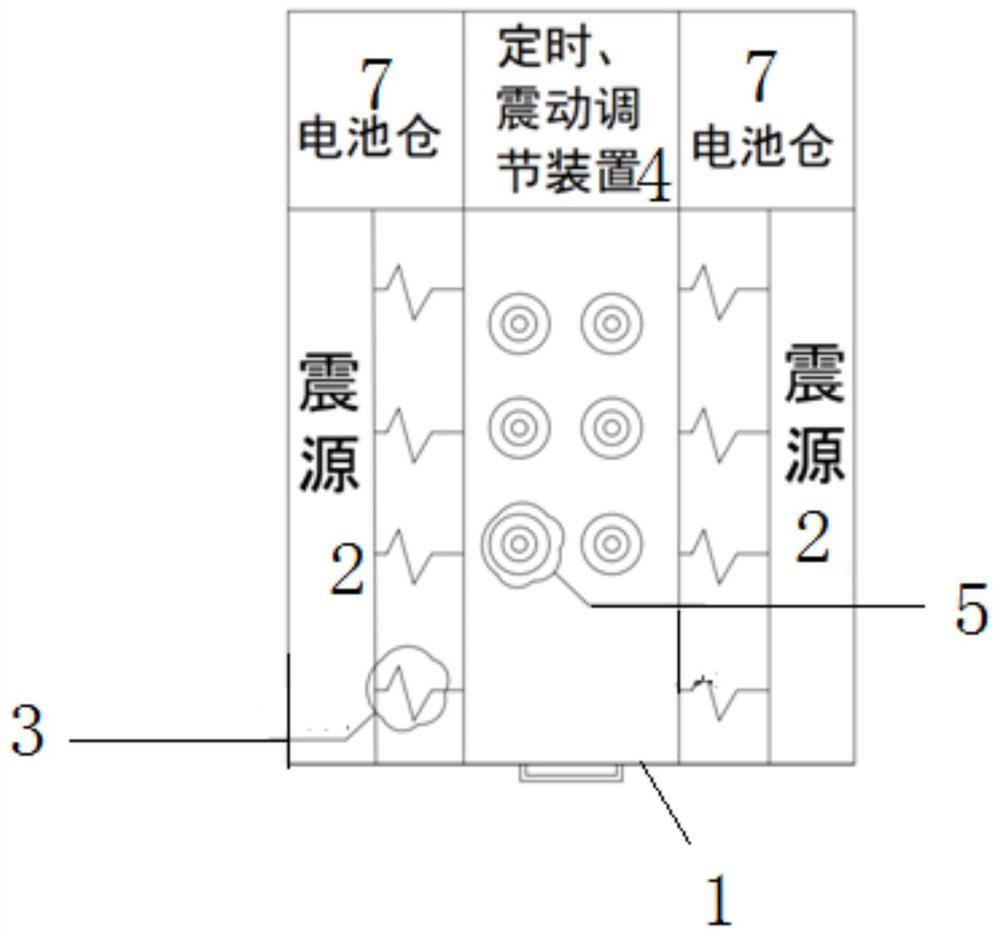 Test block vibrating device and assembling method thereof