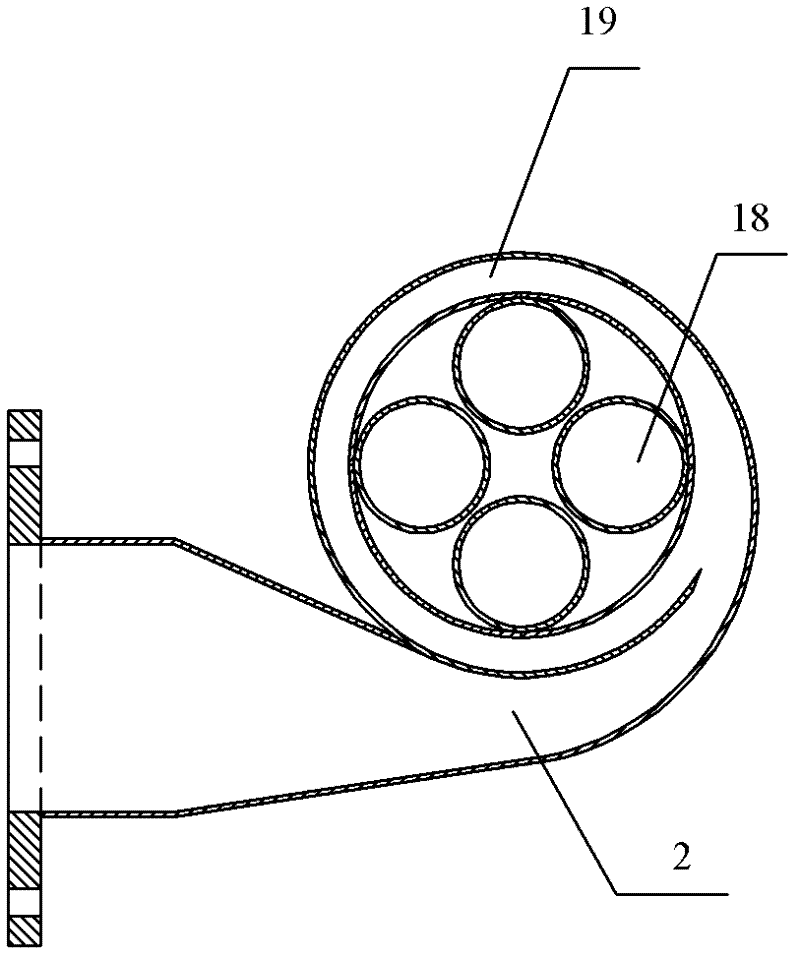 Combined cylindrical oil-water cyclone separating device