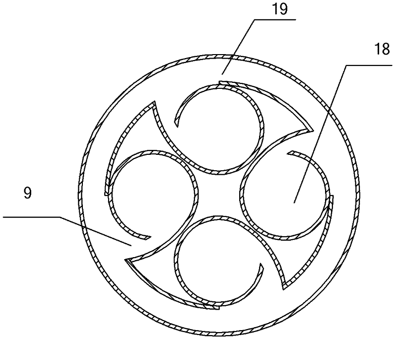 Combined cylindrical oil-water cyclone separating device