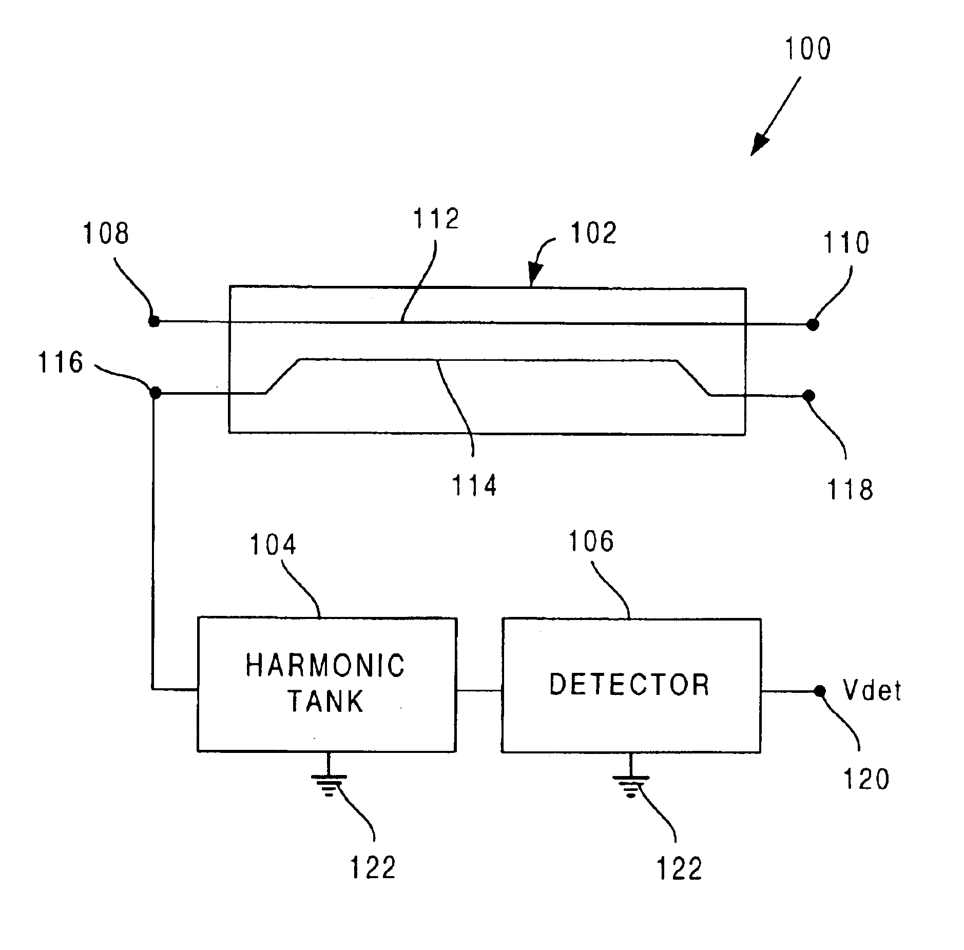 Efficient coupler detector circuit with reduced harmonic distortion