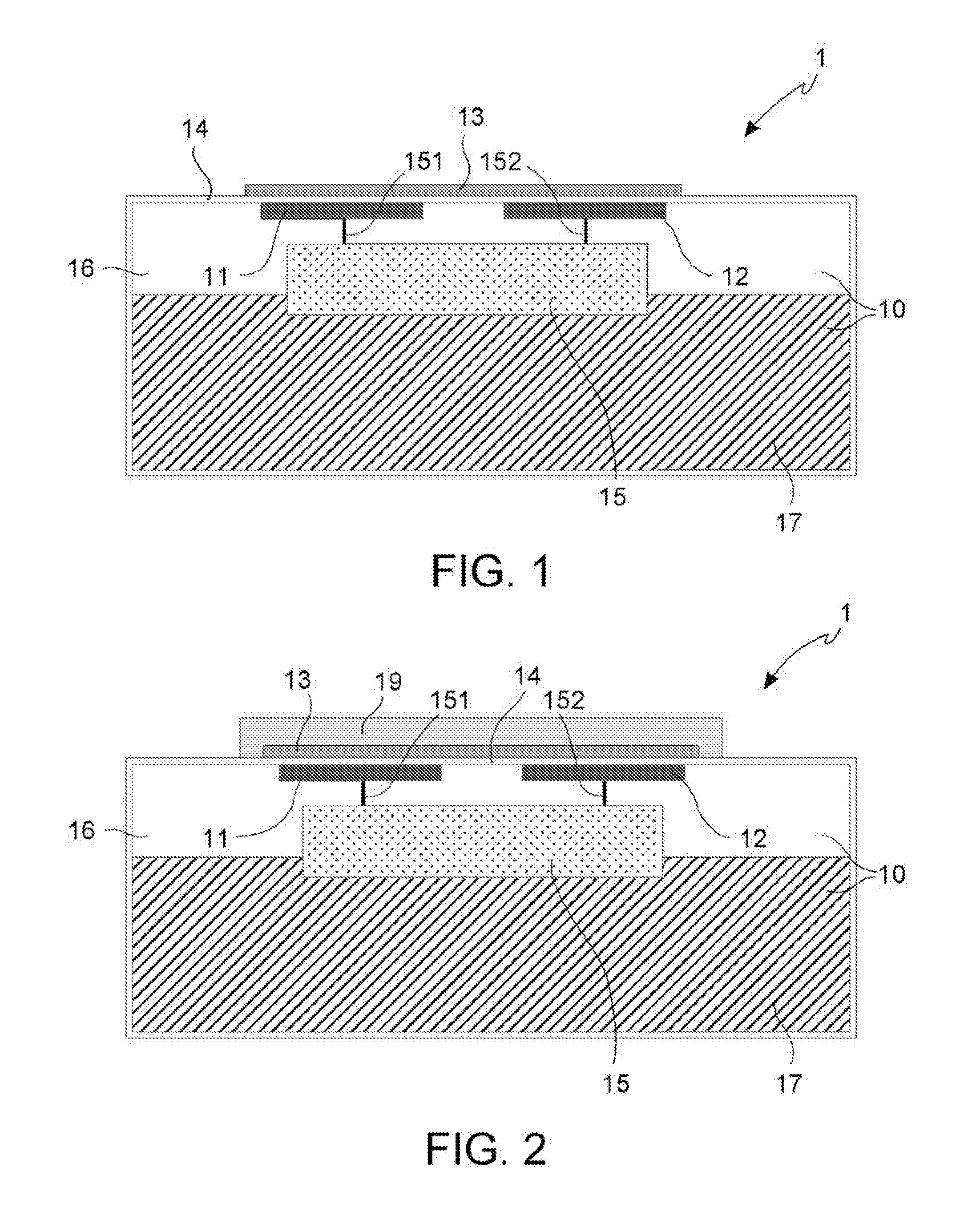 Integrated electronic device for monitoring humidity and/or environmental acidity/basicity and/or corrosion