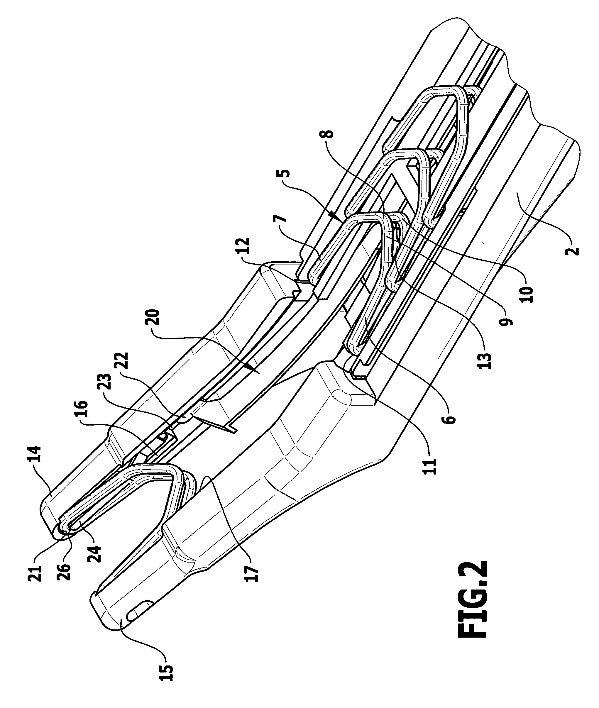 Surgical instrument for applying ligating clips