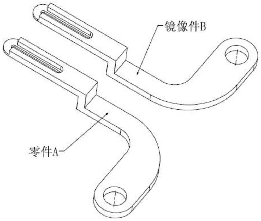 Clamping and positioning process for arc-shaped stepped mirror part