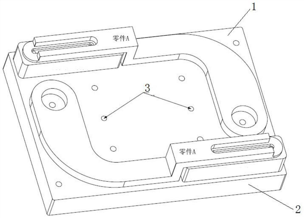 Clamping and positioning process for arc-shaped stepped mirror part