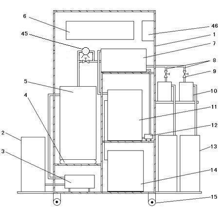 Numerical control solvent oil recovering and refining instrument