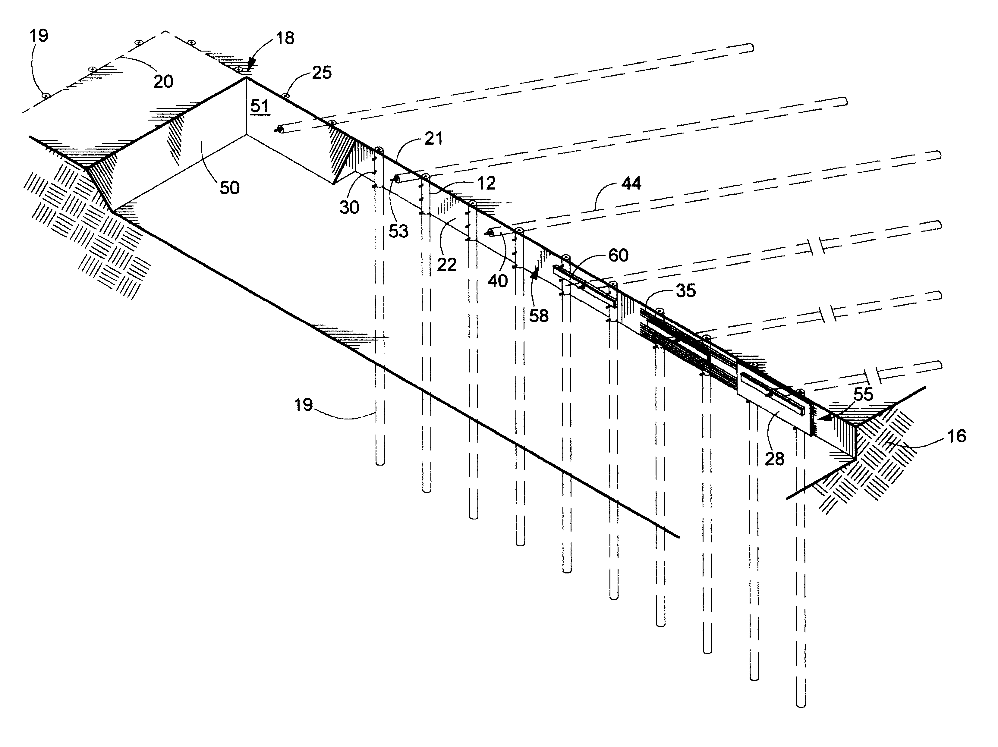 Method and apparatus for a shoring wall