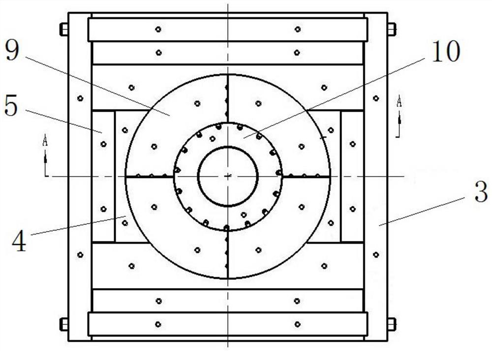 Forming tool for satellite reflector composite central retaining ring