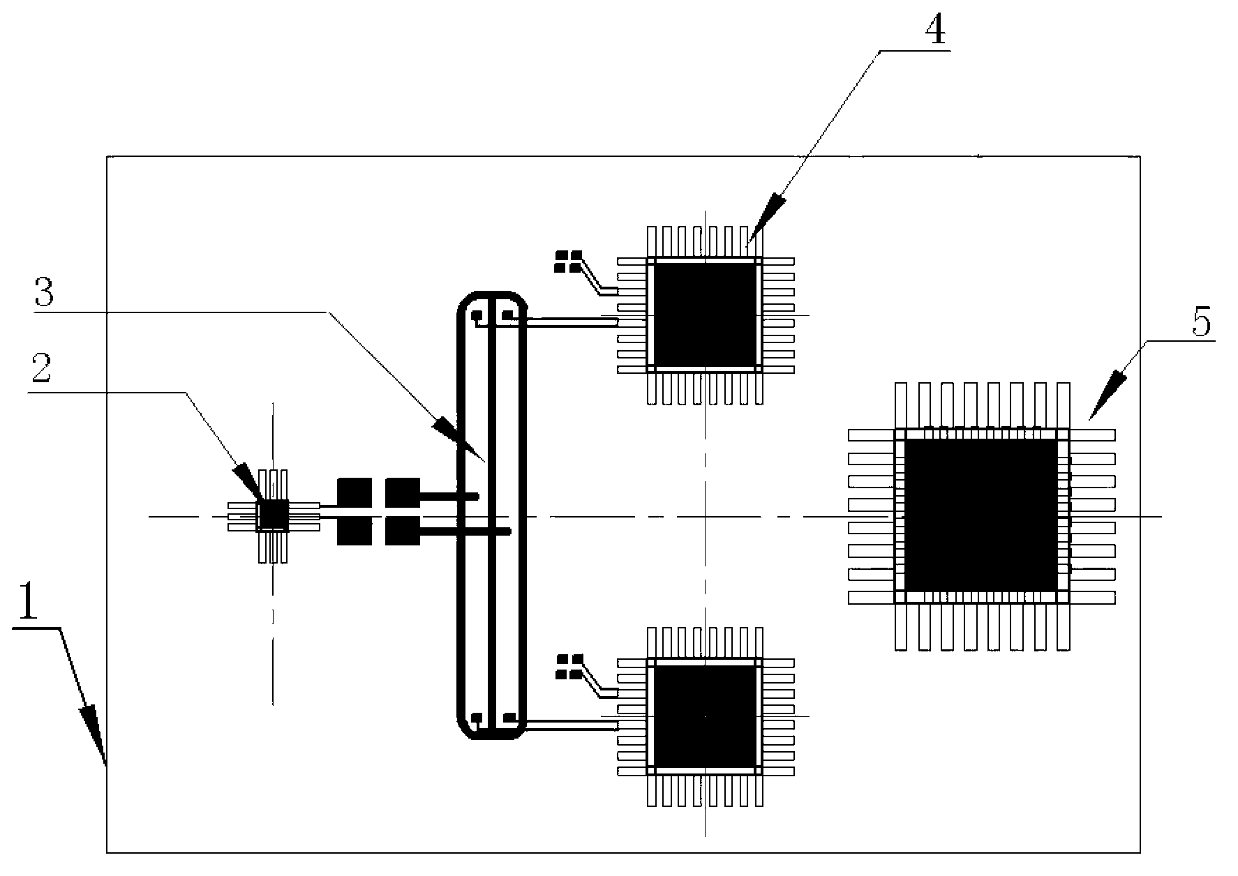 Large dynamic medium-high frequency analog signal digitization conversion circuit