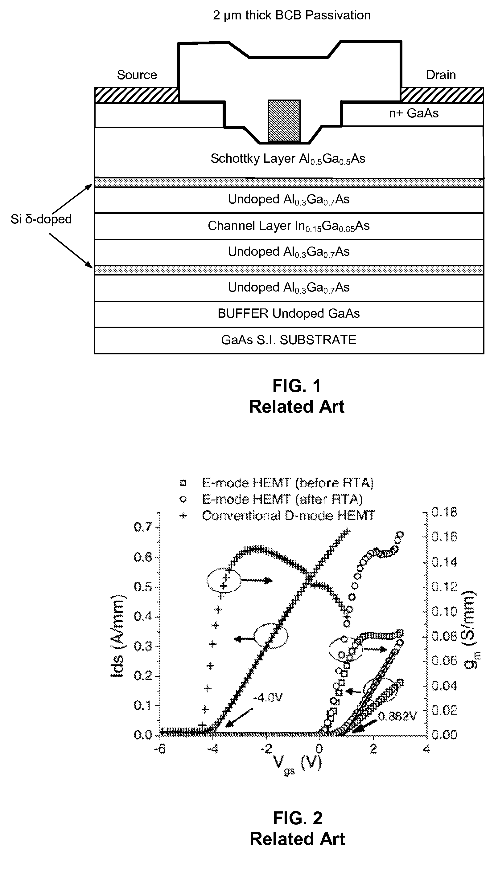 Enhancement mode insulated gate heterostructure field-effect transistor with electrically isolated RF-enhanced source contact