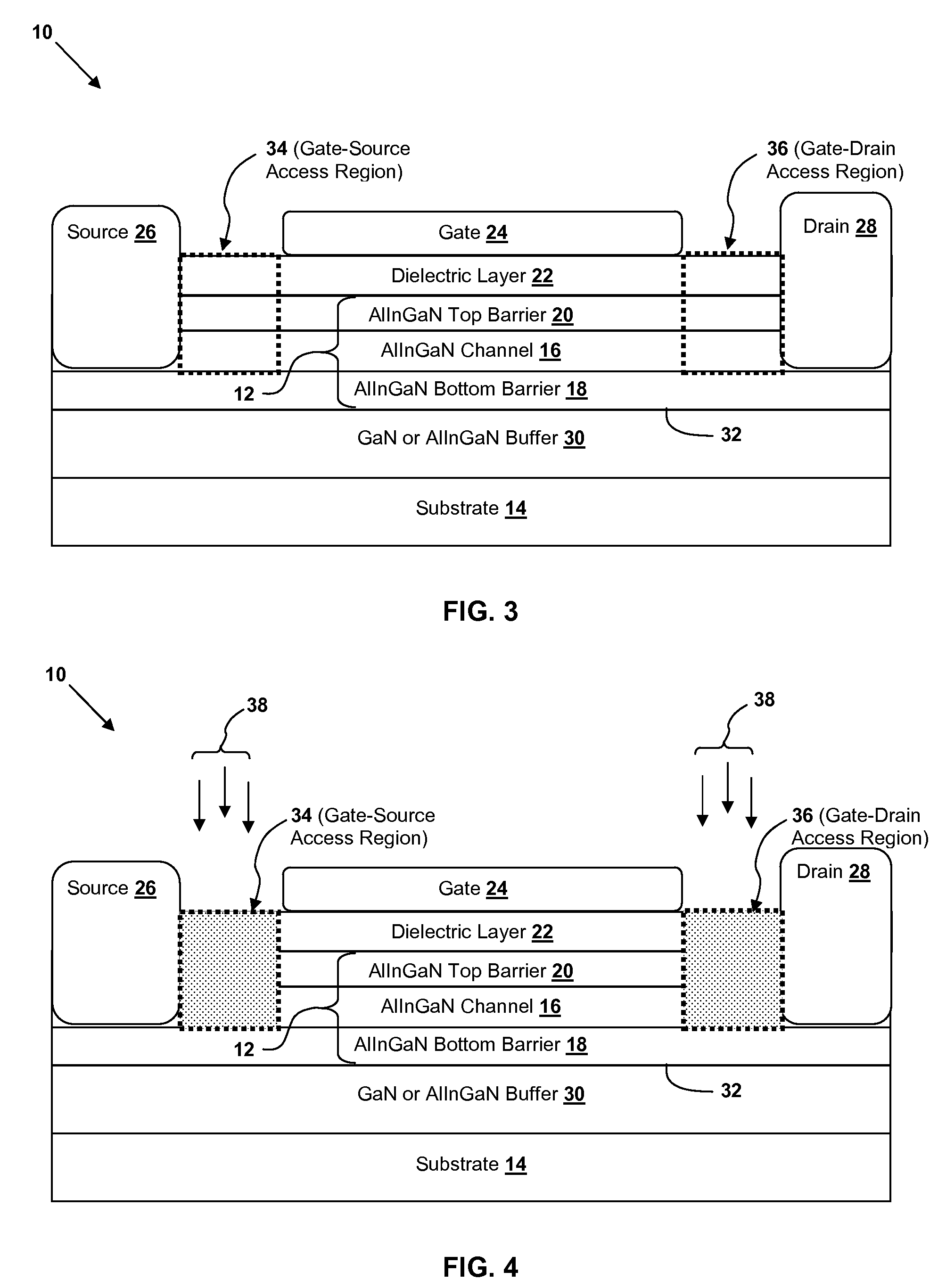 Enhancement mode insulated gate heterostructure field-effect transistor with electrically isolated RF-enhanced source contact