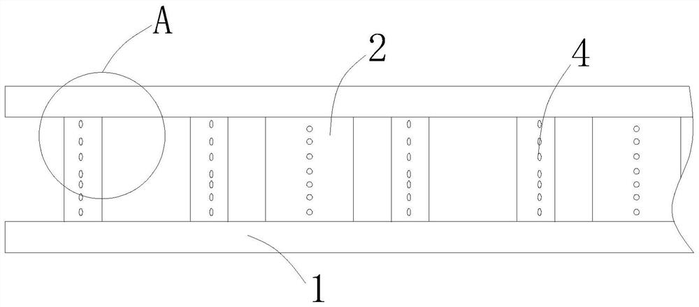 Honeycomb paperboard with holes in honeycomb wall surface of sandwich layer