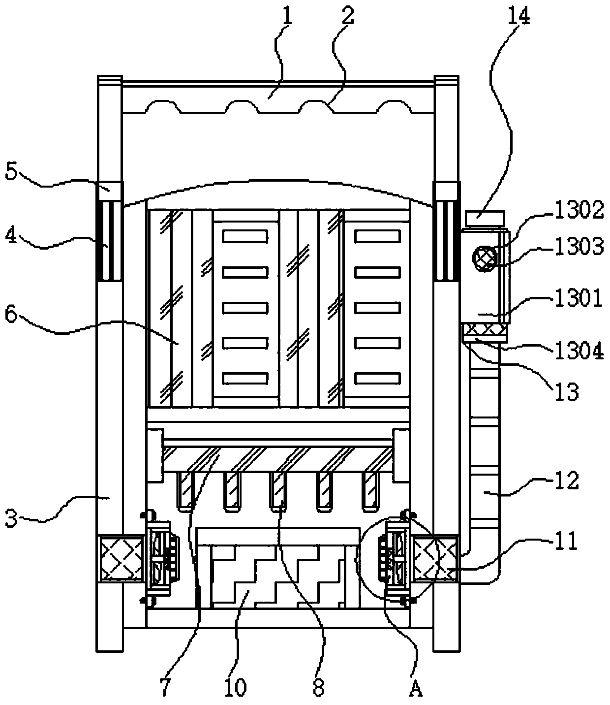 Offshore drilling platform pipeline flaw detection device based on ultrasonic guided wave