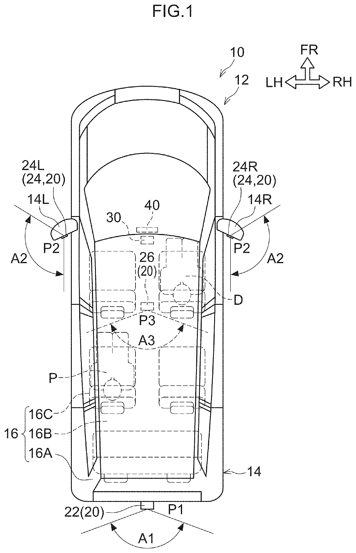 Viewing device for vehicle