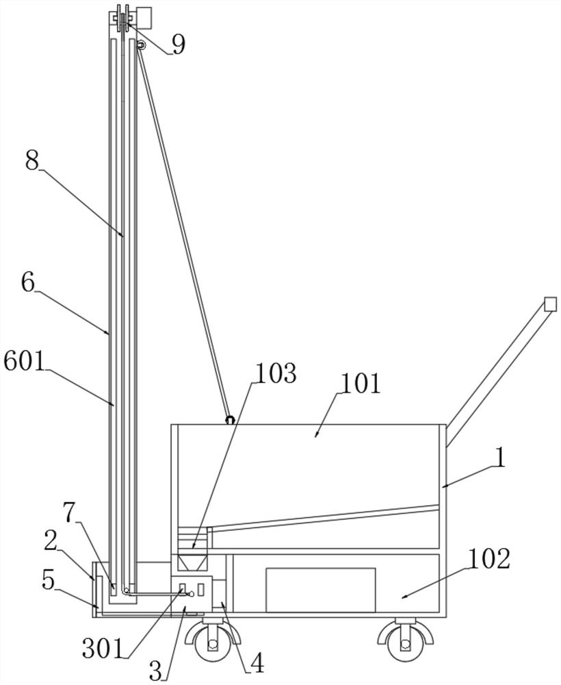 Movable feeding device for water conservancy and hydropower construction