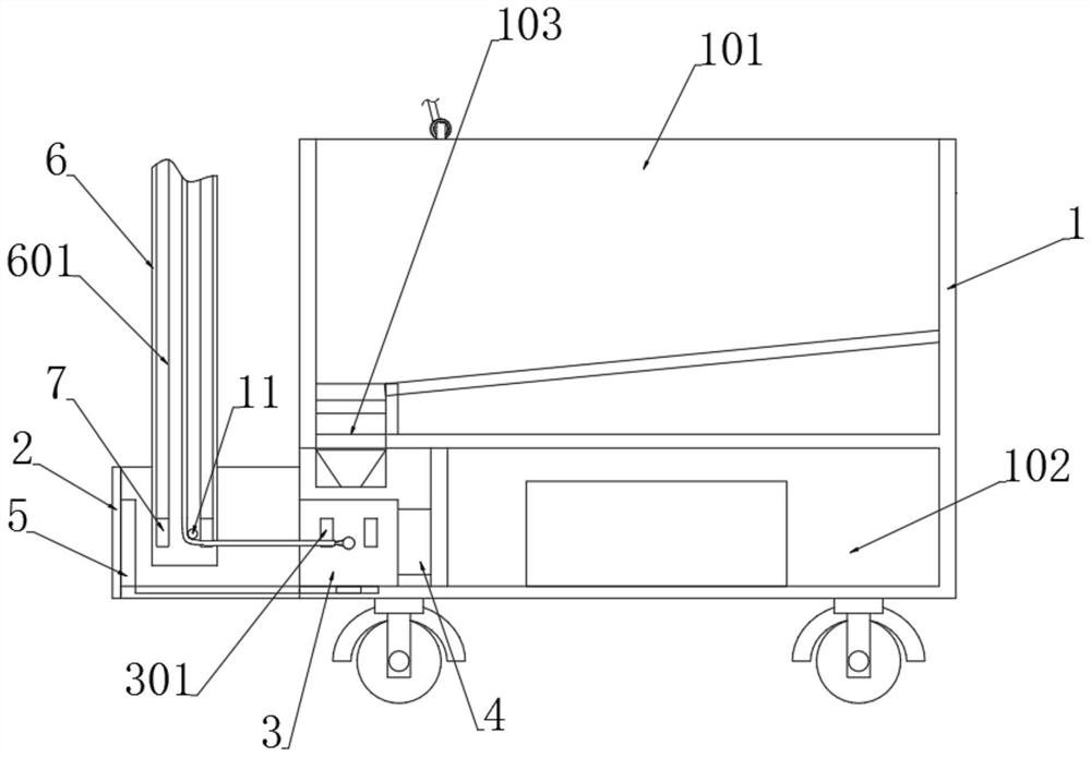 Movable feeding device for water conservancy and hydropower construction