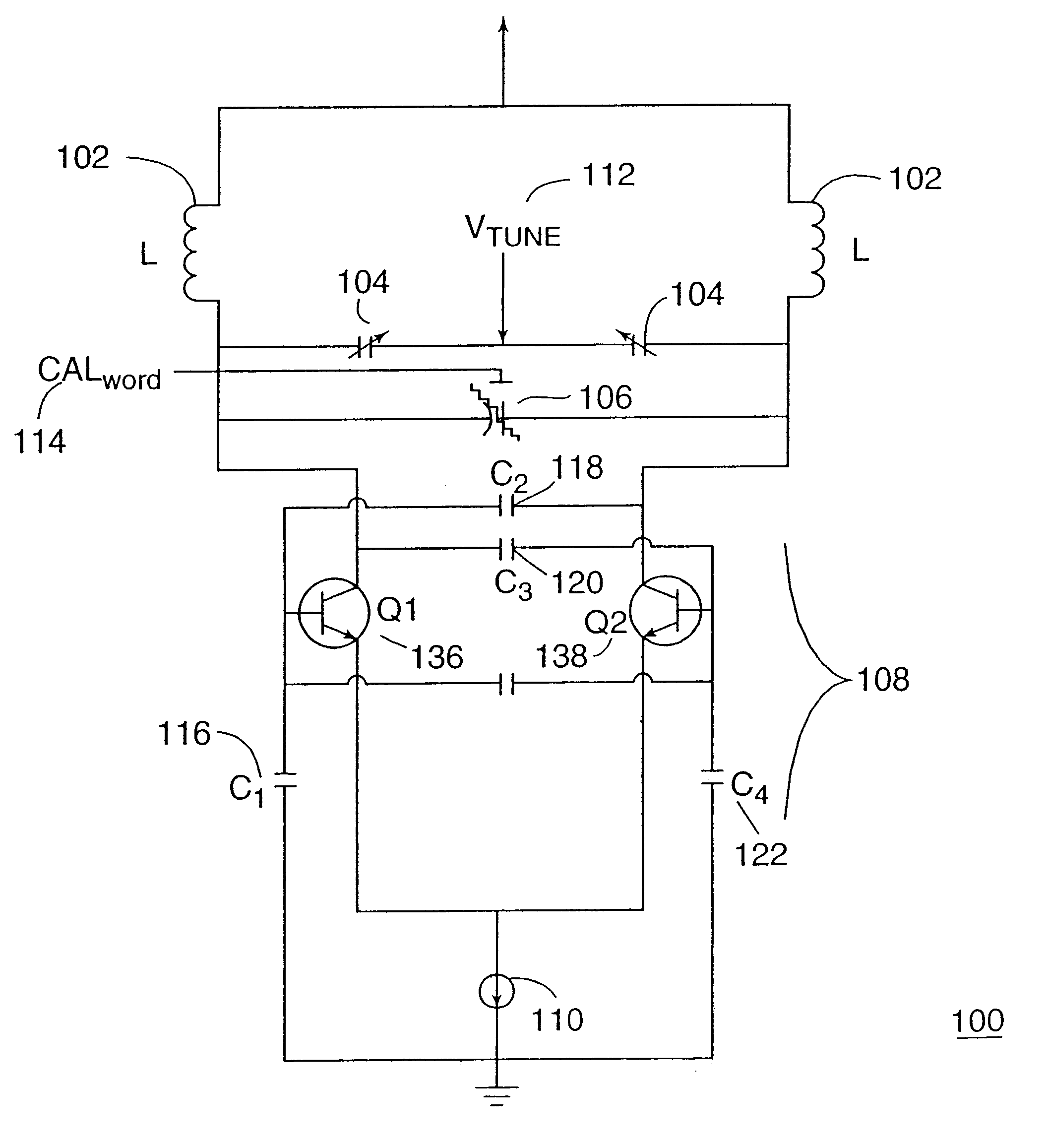 Method and apparatus for fully integrating a voltage controlled oscillator on an integrated circuit