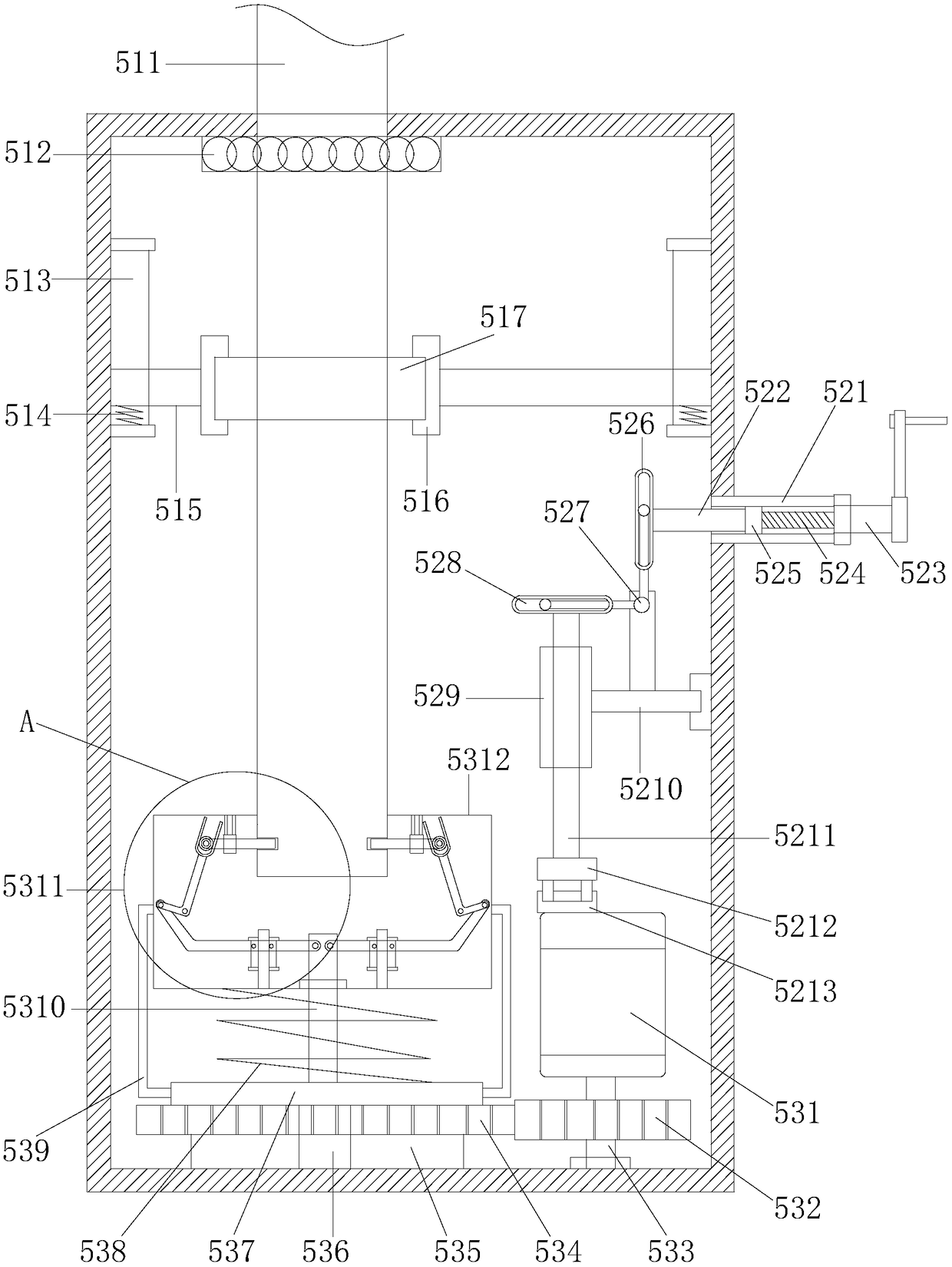 Rotary turning device for oil pipeline processing