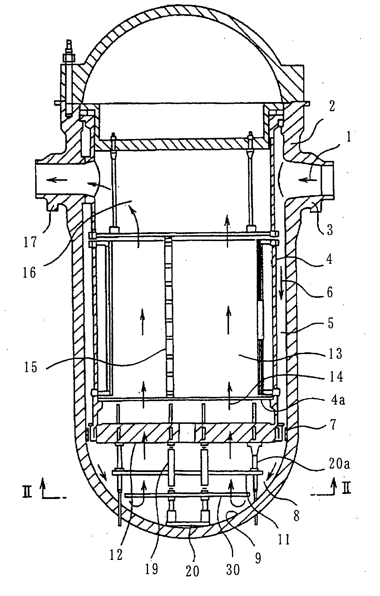Nuclear reactor internal structure