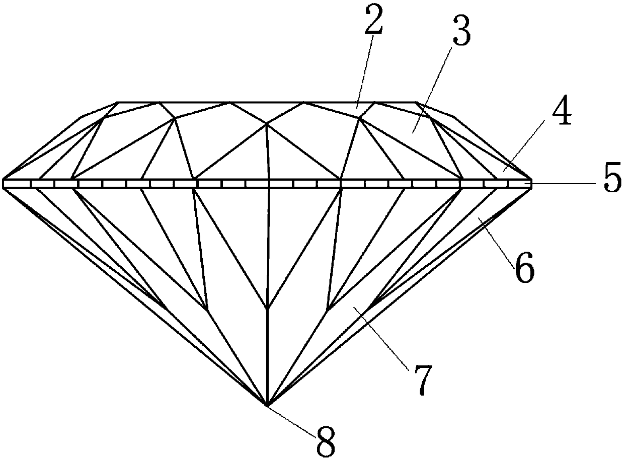 78-surface diamond cutting structure