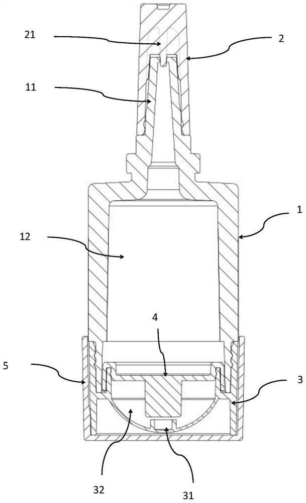 Double-material packaging bottle capable of separately storing fluid materials