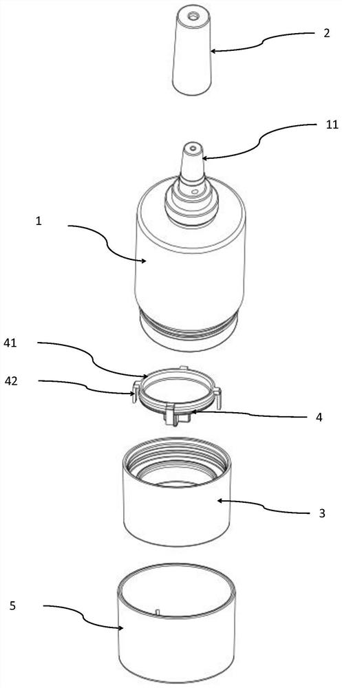 Double-material packaging bottle capable of separately storing fluid materials